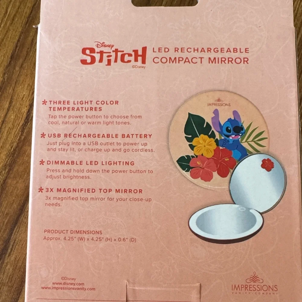 Impressions Stitch Vanity Disney Stitch Compact Mirror with Light Double Sided